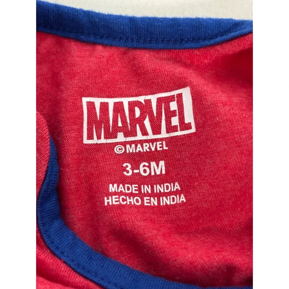 Carters‎ Marvel Baby Bodysuits Lot 5 Short Sleeve 3M 3-6M Spiderman Construction